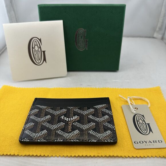 Goyard Saint-Sulpice Card Holder, Black & Brown Authentic Paris July 2025 - Picture 3 of 11